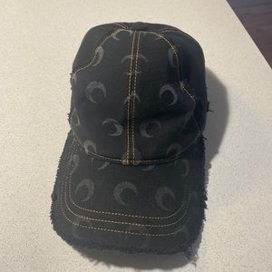 Authentic Marine Serre black denim moon cap/hat
